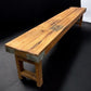 Bench - Rustic Folding Bench (84x14.5) Vintage Reclaimed Wood Bench, Farmhouse Seat, A92 by The Old Grainery (Adults, Benc...