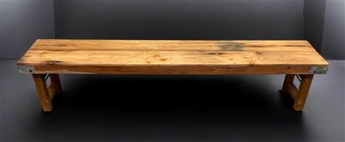 Bench - Rustic Folding Bench (84x14.5) Vintage Reclaimed Wood Bench, Farmhouse Seat, A92 by The Old Grainery (Adults, Benc...