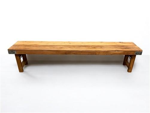 Bench - Rustic Folding Bench (84x14.5) Vintage Reclaimed Wood Bench, Farmhouse Seat, A93 by The Old Grainery (Adults, Benc...