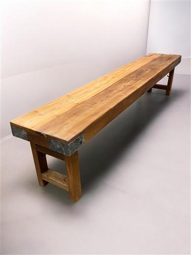 Bench - Rustic Folding Bench (84x14.5) Vintage Reclaimed Wood Bench, Farmhouse Seat, A93 by The Old Grainery (Adults, Benc...