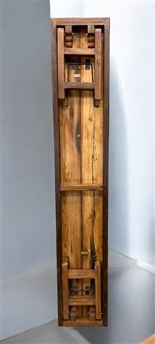 Bench - Rustic Folding Bench (84x14.5) Vintage Reclaimed Wood Bench, Farmhouse Seat, A96 by The Old Grainery (Adults, Benc...