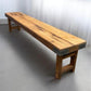 Bench - Rustic Folding Bench (84x14.5) Vintage Reclaimed Wood Bench, Farmhouse Seat, A96 by The Old Grainery (Adults, Benc...