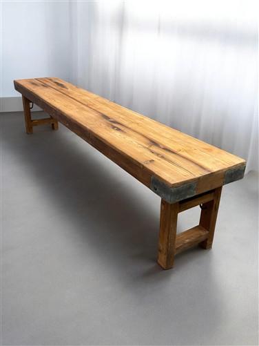Bench - Rustic Folding Bench (84x14.5) Vintage Reclaimed Wood Bench, Farmhouse Seat, A96 by The Old Grainery (Adults, Benc...