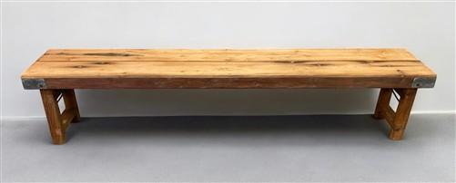 Bench - Rustic Folding Bench (84x14.5) Vintage Reclaimed Wood Bench, Farmhouse Seat, A96 by The Old Grainery (Adults, Benc...