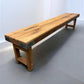 Bench - Rustic Folding Bench (84x14.5) Vintage Reclaimed Wood Bench, Farmhouse Seat, A96 by The Old Grainery (Adults, Benc...