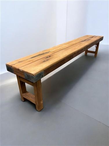 Bench - Rustic Folding Bench (84x14.5) Vintage Reclaimed Wood Bench, Farmhouse Seat, A96 by The Old Grainery (Adults, Benc...