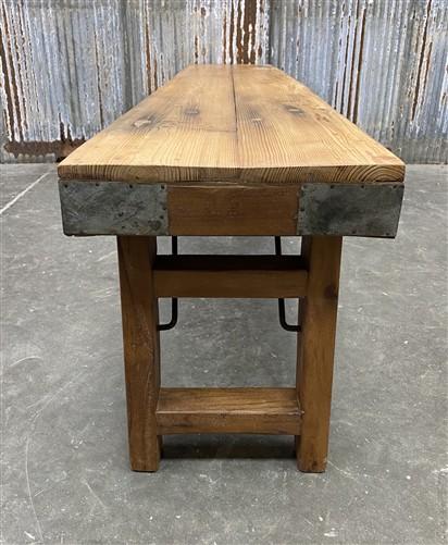 Bench - Rustic Folding Bench (84x14.5) Vintage Reclaimed Wood Bench, Farmhouse Seat, A97 by The Old Grainery (Adults, Benc...