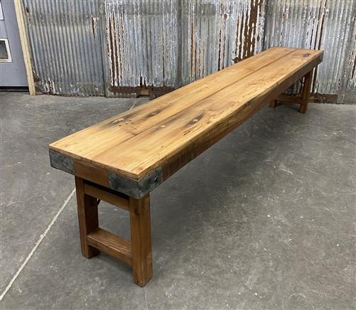 Bench - Rustic Folding Bench (84x14.5) Vintage Reclaimed Wood Bench, Farmhouse Seat, A97 by The Old Grainery (Adults, Benc...