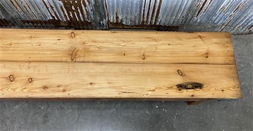 Bench - Rustic Folding Bench (84x14.5) Vintage Reclaimed Wood Bench, Farmhouse Seat, A97 by The Old Grainery (Adults, Benc...