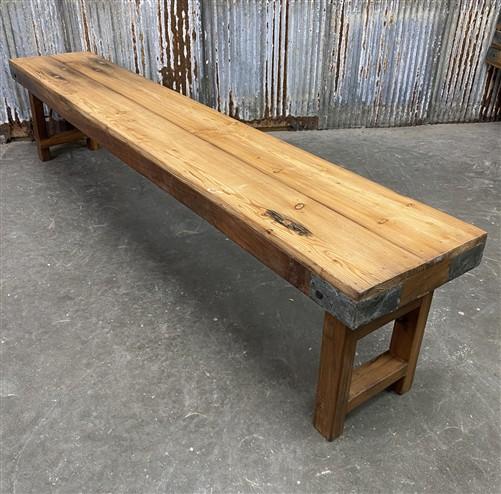 Bench - Rustic Folding Bench (84x14.5) Vintage Reclaimed Wood Bench, Farmhouse Seat, A97 by The Old Grainery (Adults, Benc...