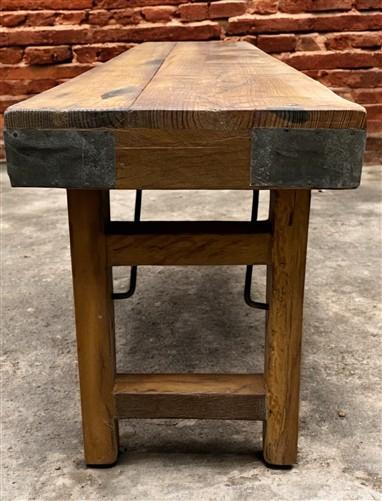 Bench - Rustic Folding Bench (84x14.5) Vintage Reclaimed Wood Bench, Farmhouse Seat, A98 by The Old Grainery (Adults, Benc...