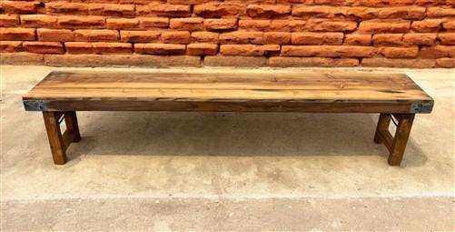 Bench - Rustic Folding Bench (84x14.5) Vintage Reclaimed Wood Bench, Farmhouse Seat, A98 by The Old Grainery (Adults, Benc...