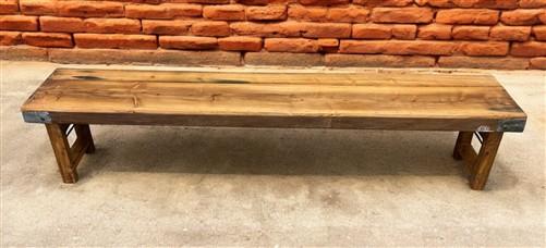 Bench - Rustic Folding Bench (84x14.5) Vintage Reclaimed Wood Bench, Farmhouse Seat, A98 by The Old Grainery (Adults, Benc...