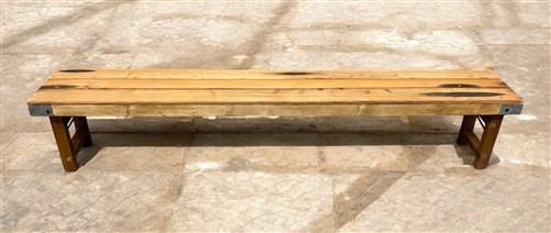 Bench - Rustic Folding Bench (96x14.5) Vintage Reclaimed Wood Bench, Farmhouse Seat A104 by The Old Grainery (Adults, Benc...