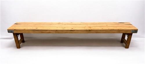 Rustic Folding Bench (96x14.5) Vintage Reclaimed Wood Bench, Farmhouse Seat A101