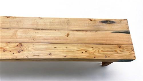 Rustic Folding Bench (96x14.5) Vintage Reclaimed Wood Bench, Farmhouse Seat A101