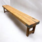 Rustic Folding Bench (96x14.5) Vintage Reclaimed Wood Bench, Farmhouse Seat A101