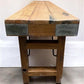 Rustic Folding Bench (96x14.5) Vintage Reclaimed Wood Bench, Farmhouse Seat A101