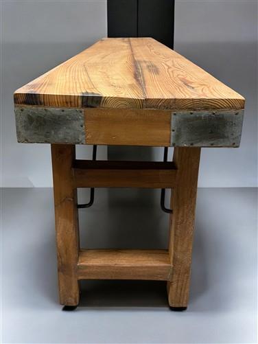 Bench - Rustic Folding Bench (96x14.5) Vintage Reclaimed Wood Bench, Farmhouse Seat A102 by The Old Grainery (Adults, Benc...