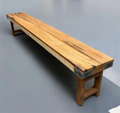 Bench - Rustic Folding Bench (96x14.5) Vintage Reclaimed Wood Bench, Farmhouse Seat A102 by The Old Grainery (Adults, Benc...
