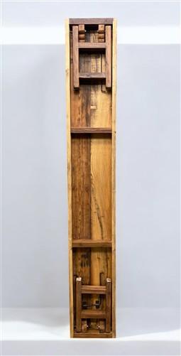 Bench - Rustic Folding Bench (96x14.5) Vintage Reclaimed Wood Bench, Farmhouse Seat A102 by The Old Grainery (Adults, Benc...
