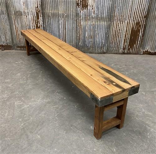 Bench - Rustic Folding Bench (96x14.5) Vintage Reclaimed Wood Bench, Farmhouse Seat A103 by The Old Grainery (Adults, Benc...