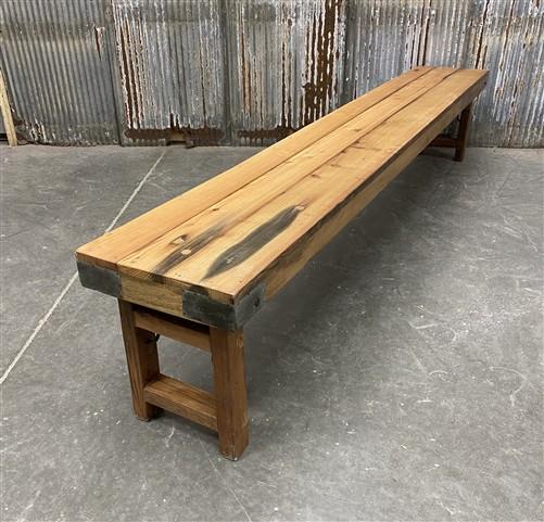 Bench - Rustic Folding Bench (96x14.5) Vintage Reclaimed Wood Bench, Farmhouse Seat A103 by The Old Grainery (Adults, Benc...