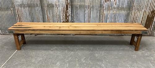 Bench - Rustic Folding Bench (96x14.5) Vintage Reclaimed Wood Bench, Farmhouse Seat A103 by The Old Grainery (Adults, Benc...
