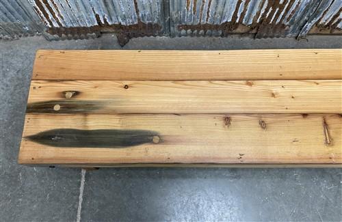 Bench - Rustic Folding Bench (96x14.5) Vintage Reclaimed Wood Bench, Farmhouse Seat A103 by The Old Grainery (Adults, Benc...
