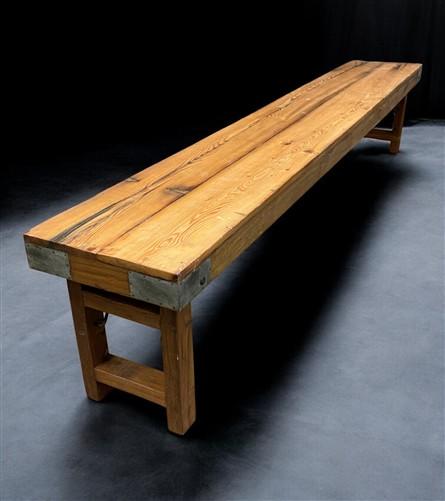 Bench - Rustic Folding Bench (96x14.5) Vintage Reclaimed Wood Bench, Farmhouse Seat A100 by The Old Grainery (Adults, Benc...