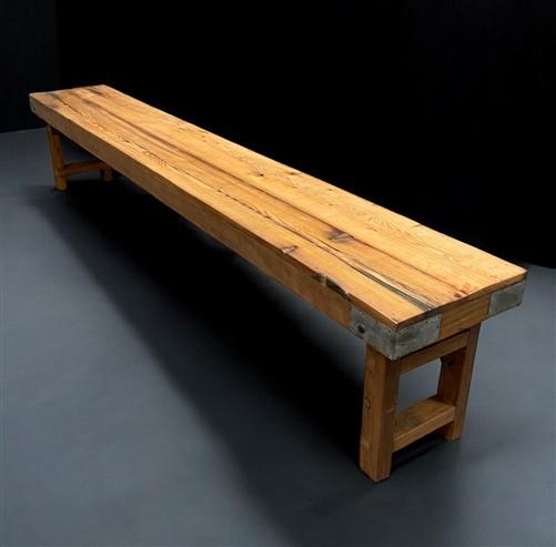 Bench - Rustic Folding Bench (96x14.5) Vintage Reclaimed Wood Bench, Farmhouse Seat A100 by The Old Grainery (Adults, Benc...