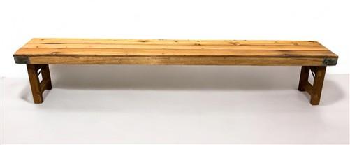 Bench - Rustic Folding Bench (96x14.5) Vintage Reclaimed Wood Bench, Farmhouse Seat A105 by The Old Grainery (Adults, Benc...