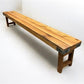 Bench - Rustic Folding Bench (96x14.5) Vintage Reclaimed Wood Bench, Farmhouse Seat A105 by The Old Grainery (Adults, Benc...