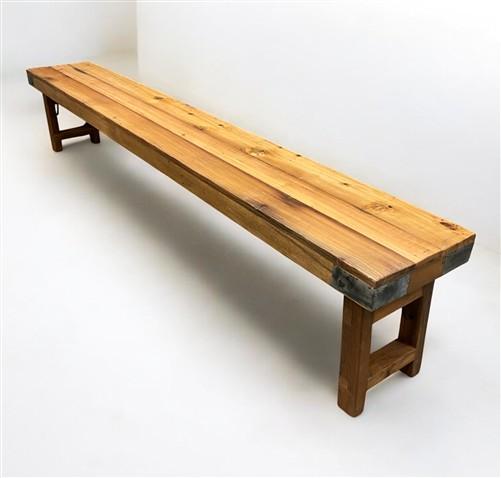 Bench - Rustic Folding Bench (96x14.5) Vintage Reclaimed Wood Bench, Farmhouse Seat A105 by The Old Grainery (Adults, Benc...