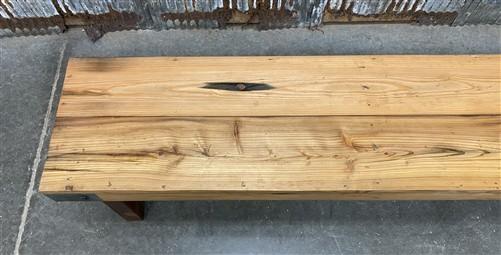 Rustic Folding Bench (96x14.5) Vintage Reclaimed Wood Bench, Farmhouse Seat A106