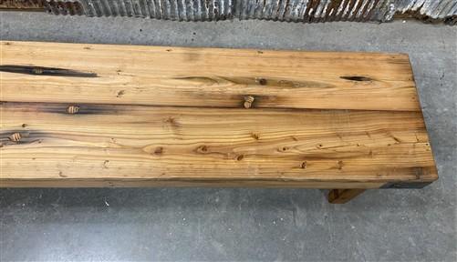 Rustic Folding Bench (96x14.5) Vintage Reclaimed Wood Bench, Farmhouse Seat A106