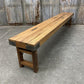 Rustic Folding Bench (96x14.5) Vintage Reclaimed Wood Bench, Farmhouse Seat A106
