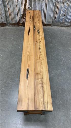 Rustic Folding Bench (96x14.5) Vintage Reclaimed Wood Bench, Farmhouse Seat A106