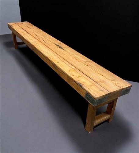 Bench - Rustic Folding Bench (96x14.5) Vintage Reclaimed Wood Bench, Farmhouse Seat A107 by The Old Grainery (Adults, Benc...