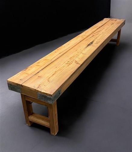 Bench - Rustic Folding Bench (96x14.5) Vintage Reclaimed Wood Bench, Farmhouse Seat A107 by The Old Grainery (Adults, Benc...