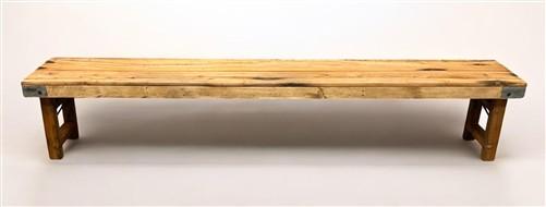 Rustic Folding Bench (96x14.5) Vintage Reclaimed Wood Bench, Farmhouse Seat A108