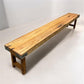 Rustic Folding Bench (96x14.5) Vintage Reclaimed Wood Bench, Farmhouse Seat A108
