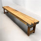 Rustic Folding Bench (96x14.5) Vintage Reclaimed Wood Bench, Farmhouse Seat A108
