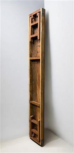 Rustic Folding Bench (96x14.5) Vintage Reclaimed Wood Bench, Farmhouse Seat A108