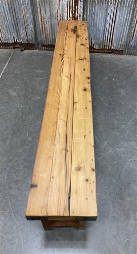 Bench - Rustic Folding Bench (96x14.5) Vintage Reclaimed Wood Bench, Farmhouse Seat A109 by The Old Grainery (Adults, Benc...