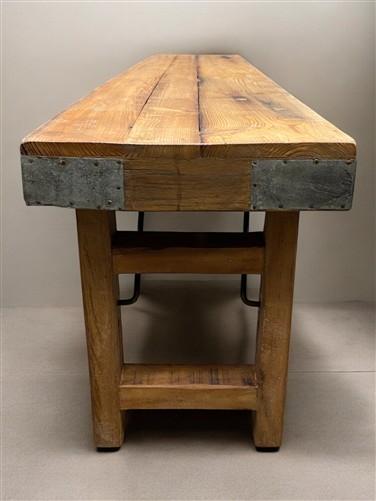 Bench - Rustic Folding Bench (84x14.5) Vintage Reclaimed Wood Bench, Farmhouse Seat, A99 by The Old Grainery (Adults, Benc...