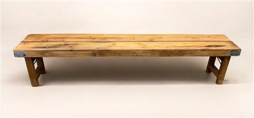Bench - Rustic Folding Bench (84x14.5) Vintage Reclaimed Wood Bench, Farmhouse Seat, A99 by The Old Grainery (Adults, Benc...