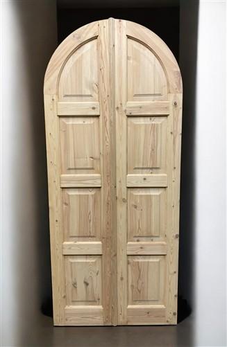 Arched French Double Doors (36x84.5) Panel Doors, European Styled Doors M8A