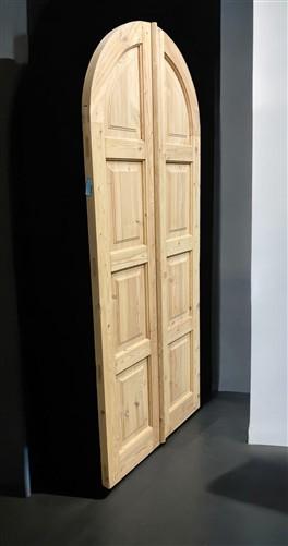 Arched French Double Doors (36x84.5) Panel Doors, European Styled Doors M8A
