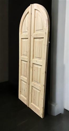 Arched French Double Doors (36x84.5) Panel Doors, European Styled Doors M8A